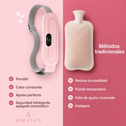 Almohadilla térmica portátil para confort menstrual