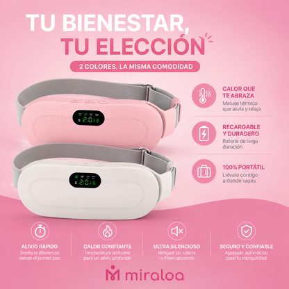 Almohadilla térmica portátil para confort menstrual